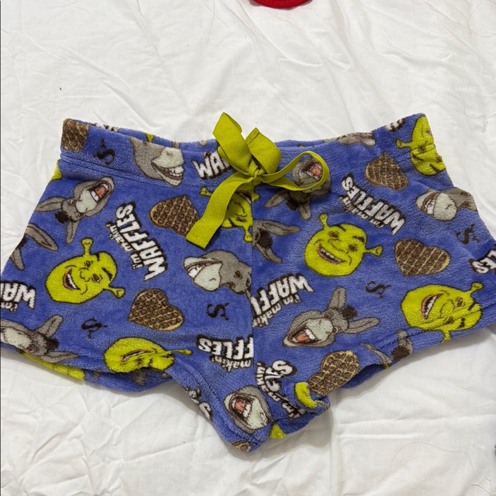 Blue and Green Playful Pattern Shorts